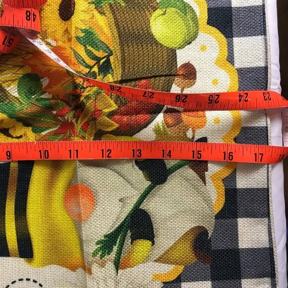 NWOT Gnome Sunflower Bee Daisy "Bee Happy" pillow cover fits 16"x16" pillow - Picture 10 of 11